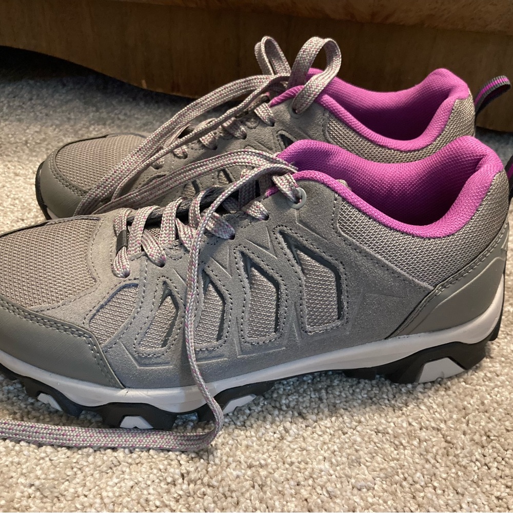 Magellan Outdoors Gray and Pink Athletic Shoes with Rugged Outsole